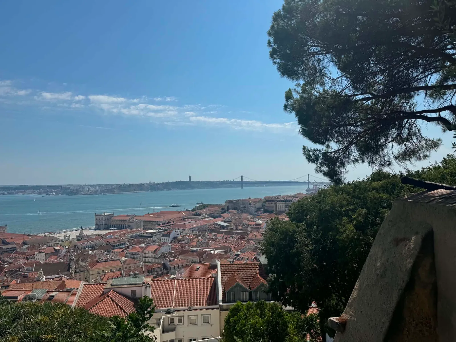 Panorama Lizbony i rzeki Tag — zdjęcie z podróży Franciszka